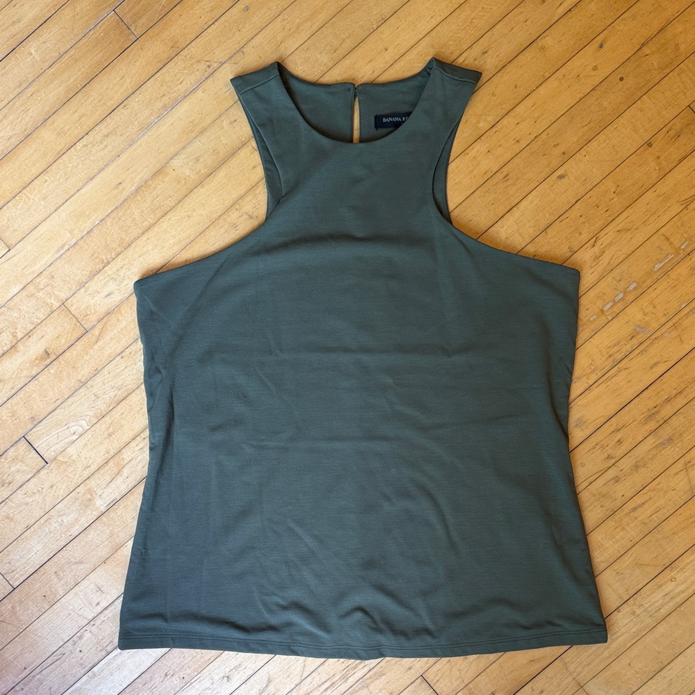 Banana Republic Olive Green Racerback Tank Top